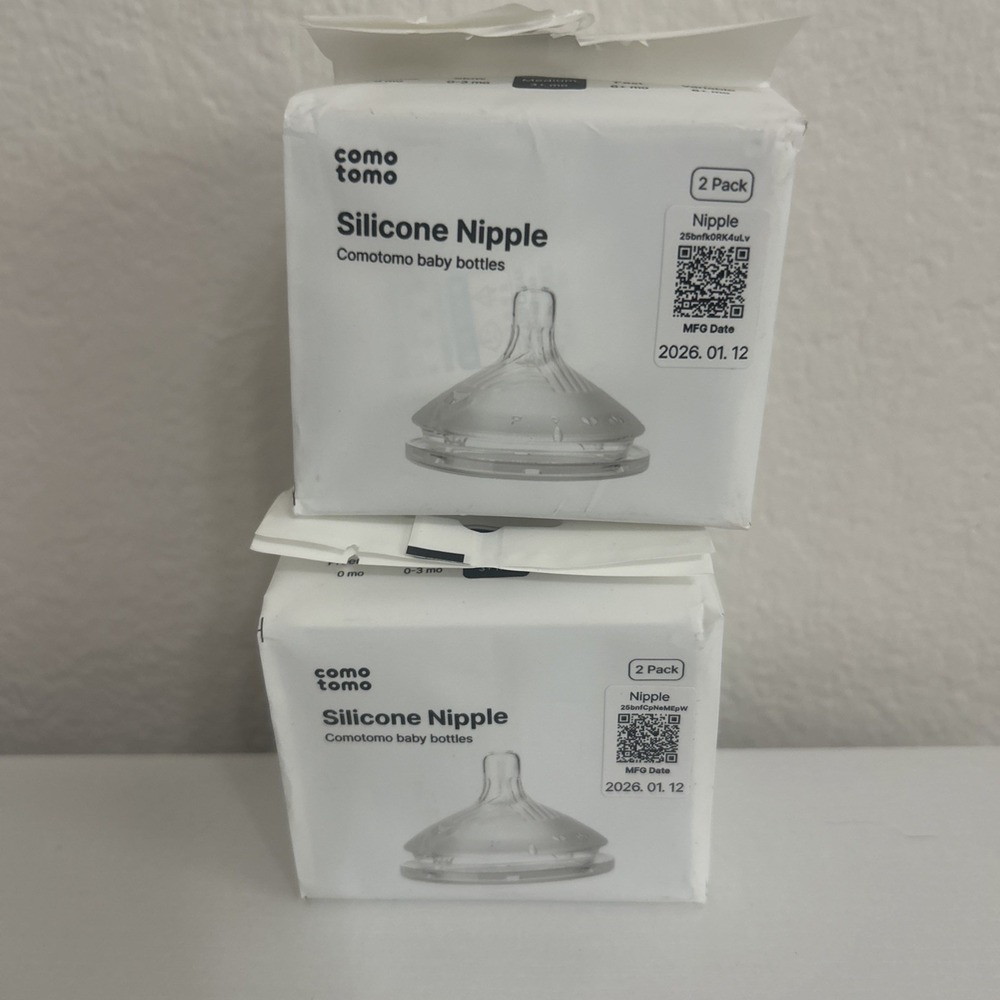 4x COMO TOMO Medium Flow Replacement Silicone Nipples 3+ Months